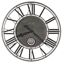 Howard Miller New Haven Wall Clock II 549 485 – Wrought Iron Finished in Aged Silver, Open Frame