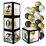 ★PERFEKTE ABSCHLUSSFEIER ZUBEHÖRTEILE :Absolventen können ihren Abschluss feiern, bevor sie Ballon Boxen machen! Glückwunsch zum Abschluss! Party Ballon Boxen macht Abschlussfotos interessanter und macht Abschlussfeier perfekter.