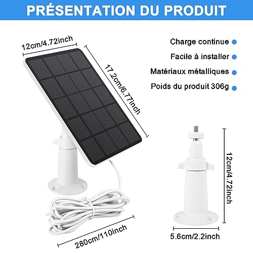 Cámara de seguridad exterior con panel solar y protección impermeable total 7