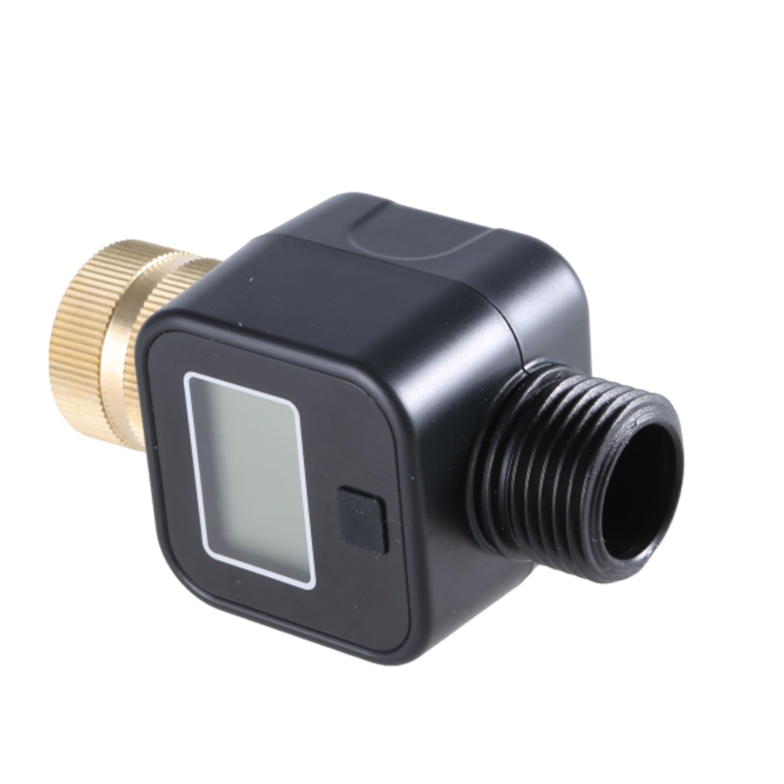 Flowmeter for Garden Hose Sprinkler Nozzle Sprayer Water Flowmeter Brass Inlet Measure Gallon/Liter Consumption Outdoor Watering Tool
