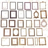 YBEATY 120 Pcs Vintage Frame Scrapbook Stickers Scrapbooking Embellishments Supplies Antique Photo Cutout Decorative Paper Art Journals Crafts Supplies for DIY Planners Wedding Junk Albums