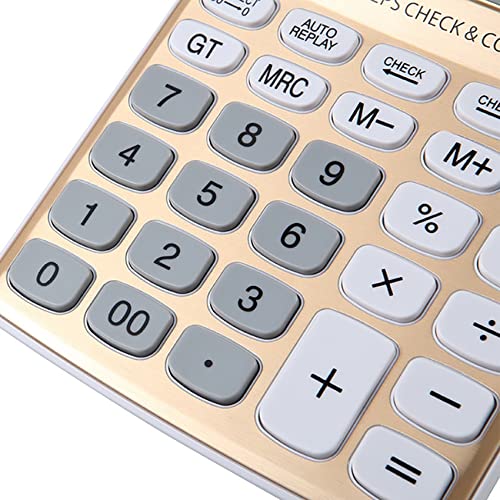 Kalkulator Złoto 12-cyfrowy Kalkulator słoneczny Podwójny zasilacz Biurowy Kalkulator elektroniczny Kalkulator studencki Kalkulator do egzaminów papierniczych