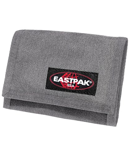 EASTPAK Portemonnaie Crew, Grau, Klassisch, Unisex, Polyester, Geldbörse, 4 Fächer, 3 Kreditkartenschlitze, 6 Taschen, Nasses Tuch Reinigung
