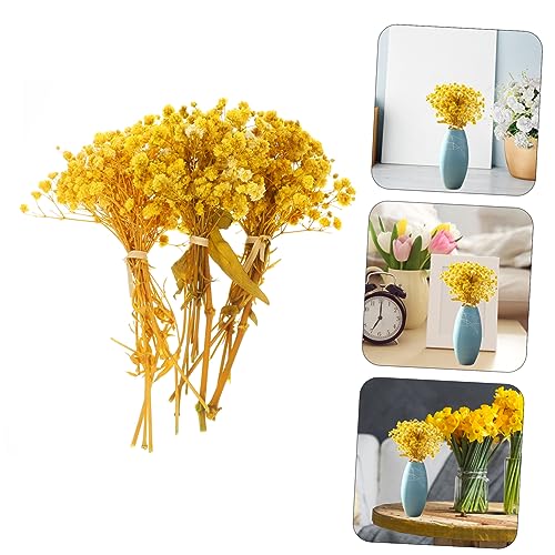 Ramo de flores secas Gypsophila Yellow 3 unidades miniatura 4