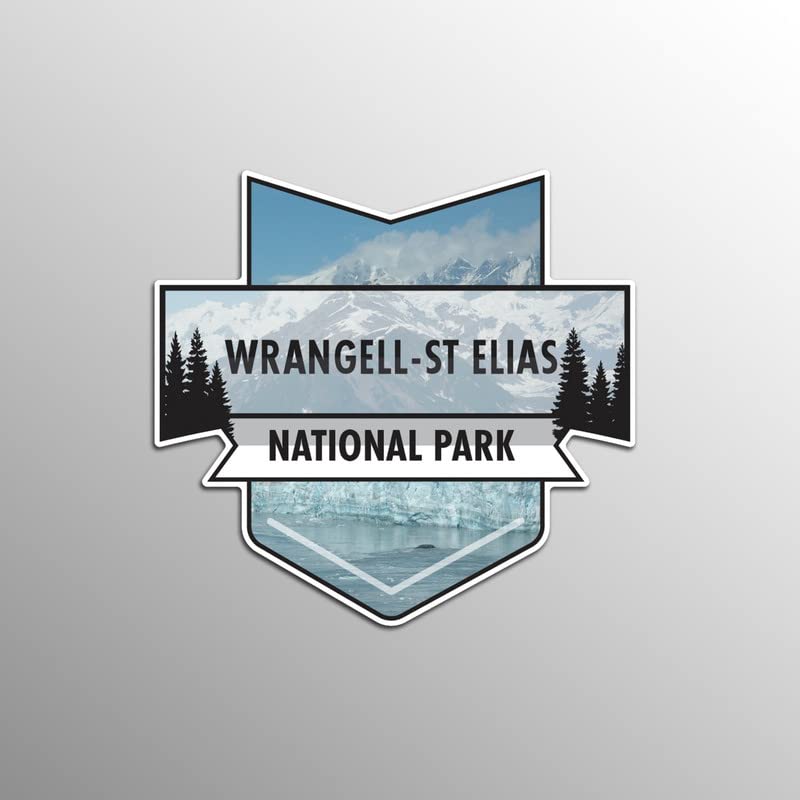 Image of Wrangell St Elias National Park Magnet | 4.7-Inch by 4.5-Inch | 2-Pack | 30 MIL Heavy Duty Magnetic Material | MPD967