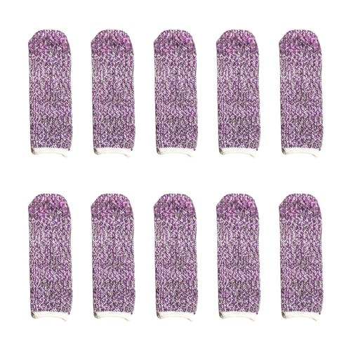 baojielai Pack Of 10 Cut Resistant Finger Cots For Kitchen, Garden, And Sculpture Protections With Breathable And Reusable Design