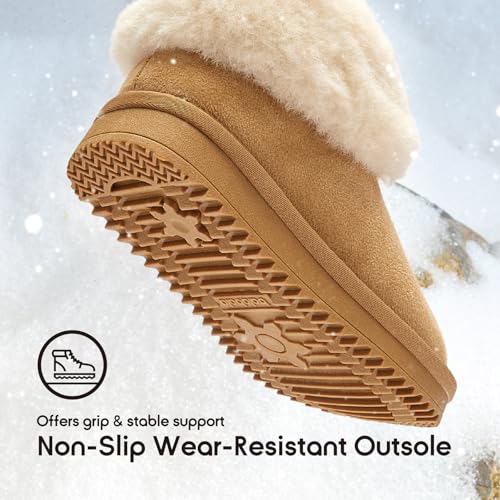 Balabala Toddler Snow Boots Kids Non-slip Winter Boots Boys Girls Winter Shoes Warm Short Faux Fur Slip-on Snow Boots3