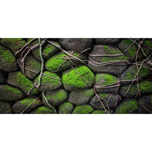 AWERT 48x18 inches Stone Aquarium Background Rock Fish Tank Background Rocky Terrarium Background...