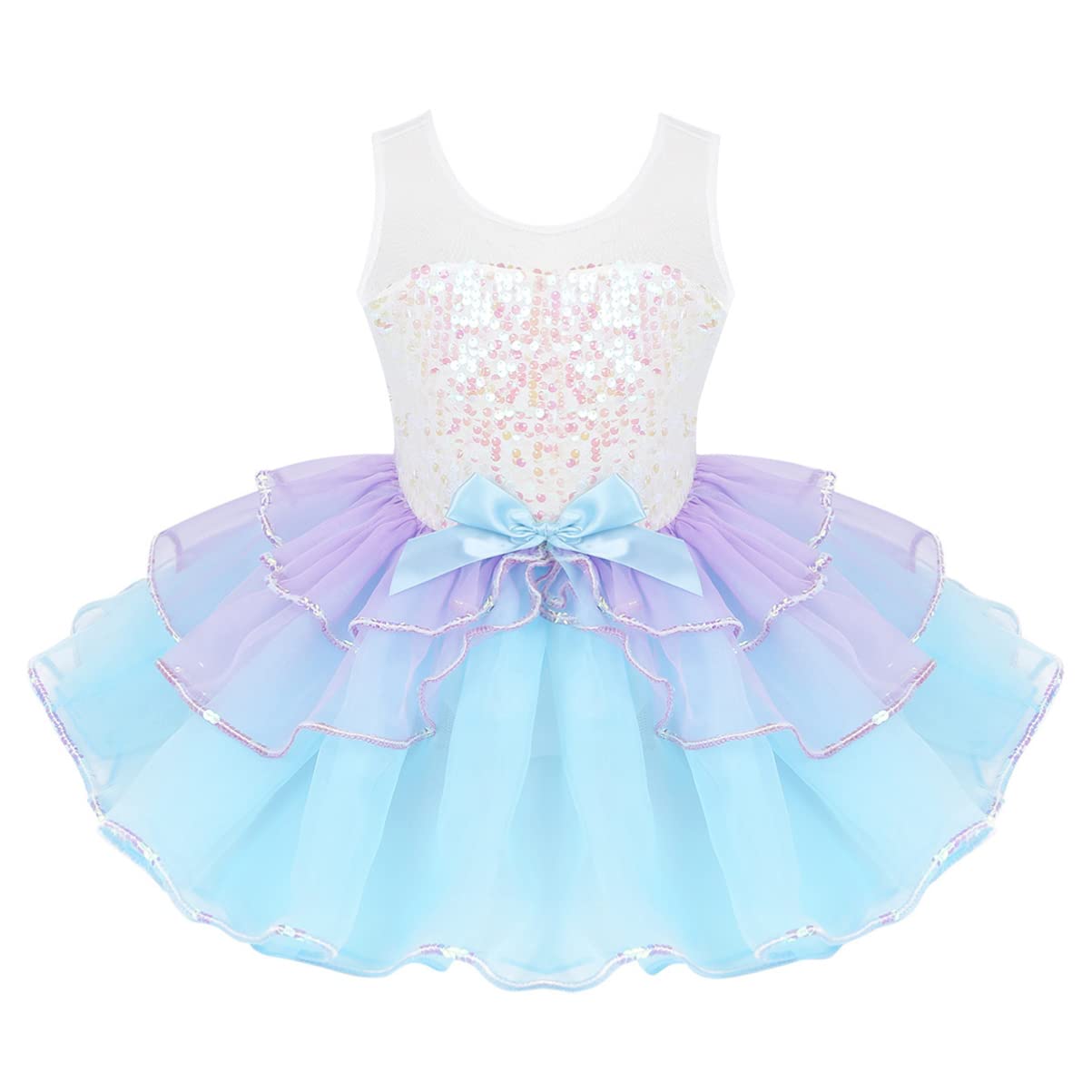Paillettes Bambini Ragazze Balletto Vesto Da Ballo Body Costumi A Sirena Classe Di Danza Ginnastica Ballerina Abbigliamento Per Spettacoli Teatrali