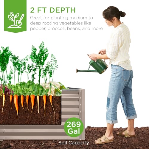 Best Choice Products SKY7324 6X3X2Ft Outdoor Metal Raised Garden Bed, Deep Root Box Planter thumb #1