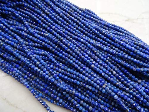 Lapiz afghan véritable de qualité supérieure perles micro-facettées 2.5 mm