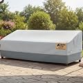 GORILLA GRIP Waterproof Large Outdoor Patio Sofa Cover, 3 Seater 90 Inch, Heavy Duty 600D Furniture Covers Sets for Winter, Keep Cushions Dry, Protects from Sun, Snow, Rain, Windproof, UV Coated