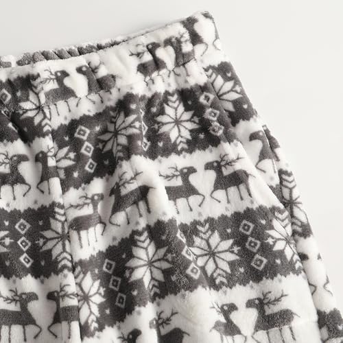 Christmas Pajama Pants for Women Flannel Plush Santa Xmas Tree Pj Bottoms - image 8