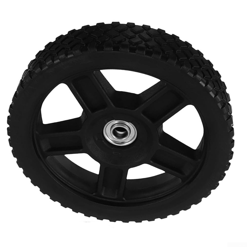 Roue de rechange en plastique pour débroussailleuse de 20,3 cm - Accessoire de jardin durable pour débroussailleuse manuelle - Outil d'entretien de pelouse en plein air - Noir (1 pièce)
