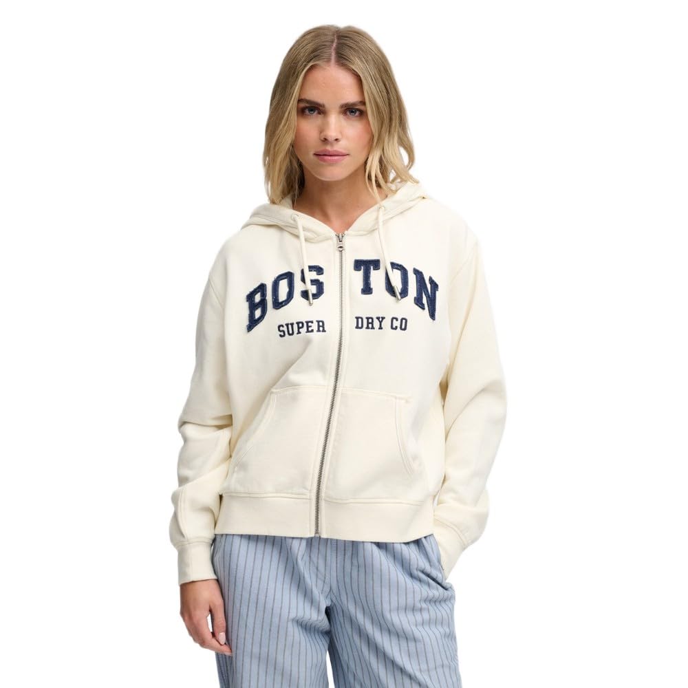 Superdry Athletic Essentials Relaxed Crop Full Zip Sweatshirt XS