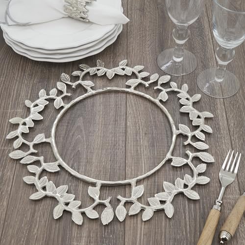 SARO LIFESTYLE Leaf Border Charger Set de 4 miniatura 4