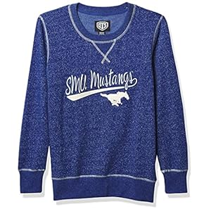 OTS NCAA SMU Mustangs Women’s Seneca Crew Neck Pullover, Seneca, Medium