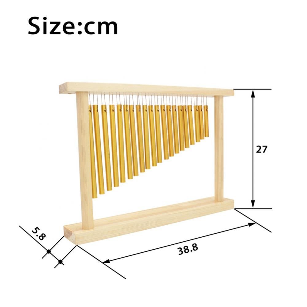 Carillon a percussione Carillon a percussione a Singola per Musica con 20 Diversi Toni Supporto in Legno e Strumento a percussione in Stick
