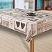 Produktbild laro Wachstuch-Tischdecke Abwaschbar Garten-Tischdecke Wachstischdecke PVC Plastik-Tischdecken Eckig Meterware Wasserabweisend Abwischbar |05|, Größe:100x140 cm