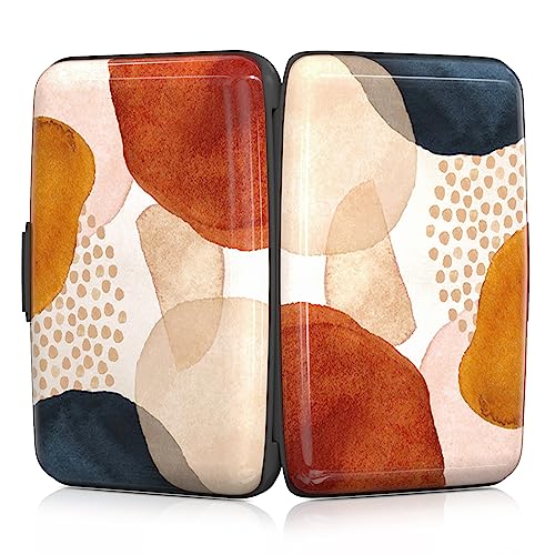 Image of Rimilak Aluminuml Credit Card Holder, Mini Credit Card Wallet RFID Blocking Slim Metal Hard Case for Women Men, Abstract Marble