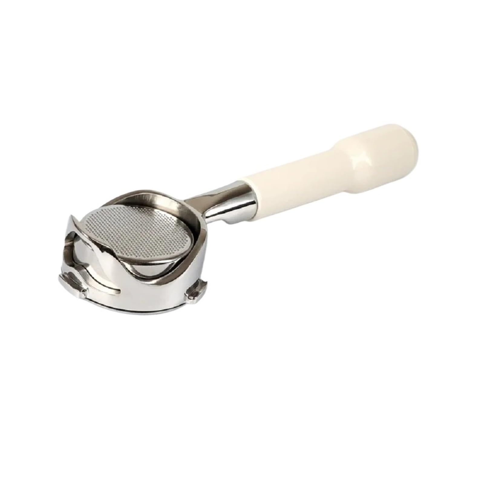 Portafiltro sin fondo de 58 mm for cafetera, herramienta barista(ABS white)
