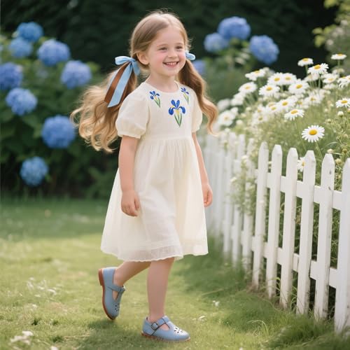 Image of Flaryzone Toddler Little Girl Mary Jane School Uniform Oxfords Flat Dress Shoes