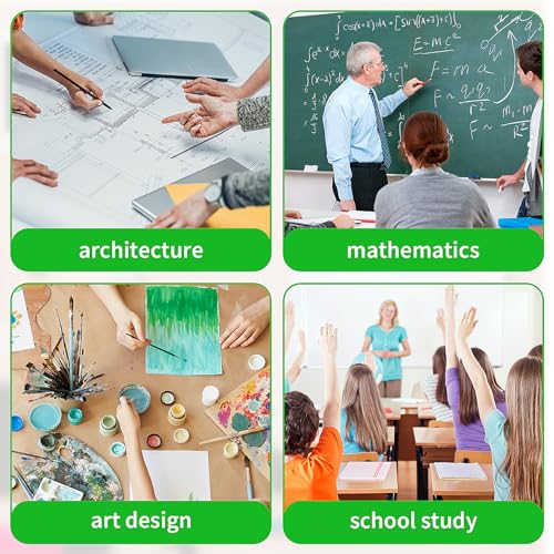Modelo de círculo, 5 peças, círculos de plástico e ovais, modelos de medição, estêncil, réguas geomé