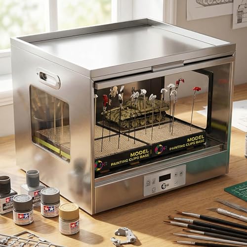 Cabine sèche aérographe 300W avec extracteur et tuyau d'extension de 2M pour peinture de modèle