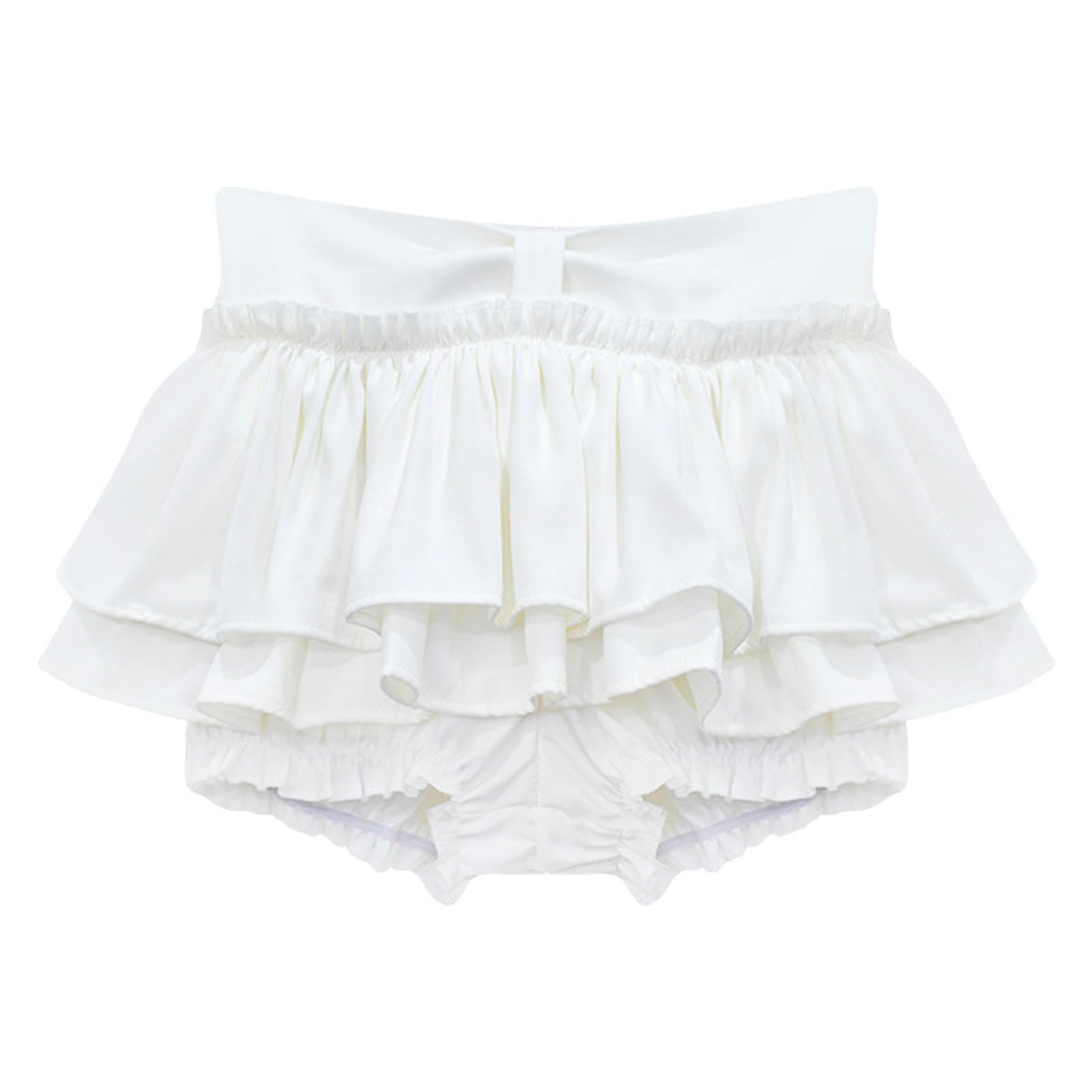 Falda pequeña Estilo Ballet para niñas en Verano Falda Corta y esponjosa de Cintura Alta Falda Pastel Blanca-Blanco-S