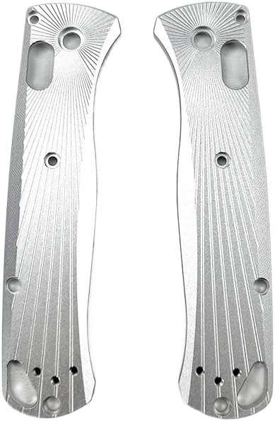 1 Pair Non-Slip CNC Aluminum Alloy Scale Handle Replacement Fits for Bugout 535(Silver)