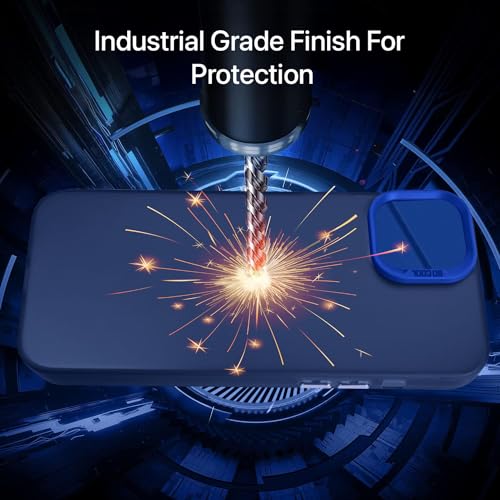 Image of Vaku Luxos Matte Dazzle Back Cover for iPhone 15 Plus Shock Proof Airbag Protection TPU Case Scratch Resistant Slim Thin Military-Grade Protection - Blue