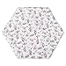 Hexagon Playpen Mat, Floral Print Baby Playmat Kids Tent Mat Hexagon Rug Mat Suitable for Regalo My Play Portable Play Yard, Six Pannel Playpen