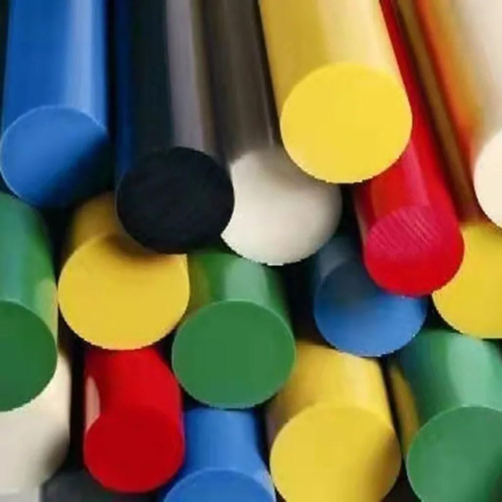 hcaklozgshi 1pcs Wholesale Colorful POM Nylon Rods Solid Red Blue Yellow Green Sticks Polyoxymethylene Rod Stick 50cm(Red,2pcs 50cm dia.10mm)