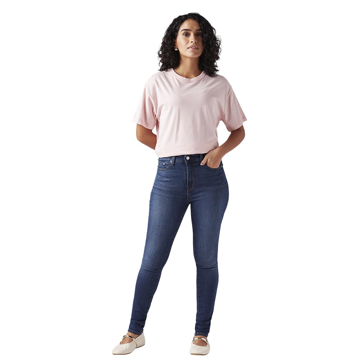levi's Women's 721 Dark-Blue Skinny fit high Rise Jeans-picture-13