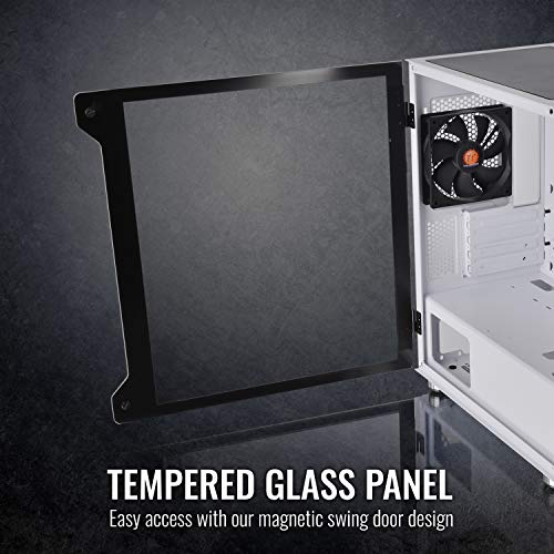 Image of Thermaltake S100 Tempered Glass Snow Edition Micro-ATX Mini-Tower Computer Case & Smart 700W 80+ White Certified PSU, Continuous Power with 120mm Ultra Quiet Fan