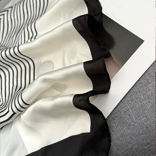 Mulberry Silk Scarf - Printed Square Large Silk Hair Head Wrap Scarf3