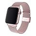 BMBMPT Sport Bands Compatible with Apple Watch 38mm 40mm Stainless Steel Mesh Replacement Band with Adjustable Closure for Watch Series 4/3/2/1 (Rose Gold, 42mm/44mm)