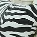 CaliTime Pack of 2 Cozy Fleece Throw Pillow Cases Covers for Couch Bed Sofa Farmhouse Zebra Striped Printed Both Sides 18 X 18 Inches Black