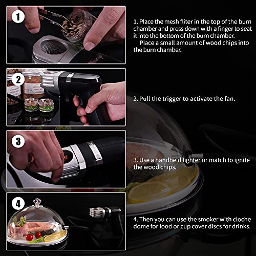 Witanhurst Wood Chips For Smoking Gun, Smoke Infuser Chips For Drink Smoker Box, Cocktail Smoker 6 Pcs Variety Pack Includes Apple, Cotton, Pecan, Pear, Cherry And Hickory Wood Chips For Smoker Grill #TOP4