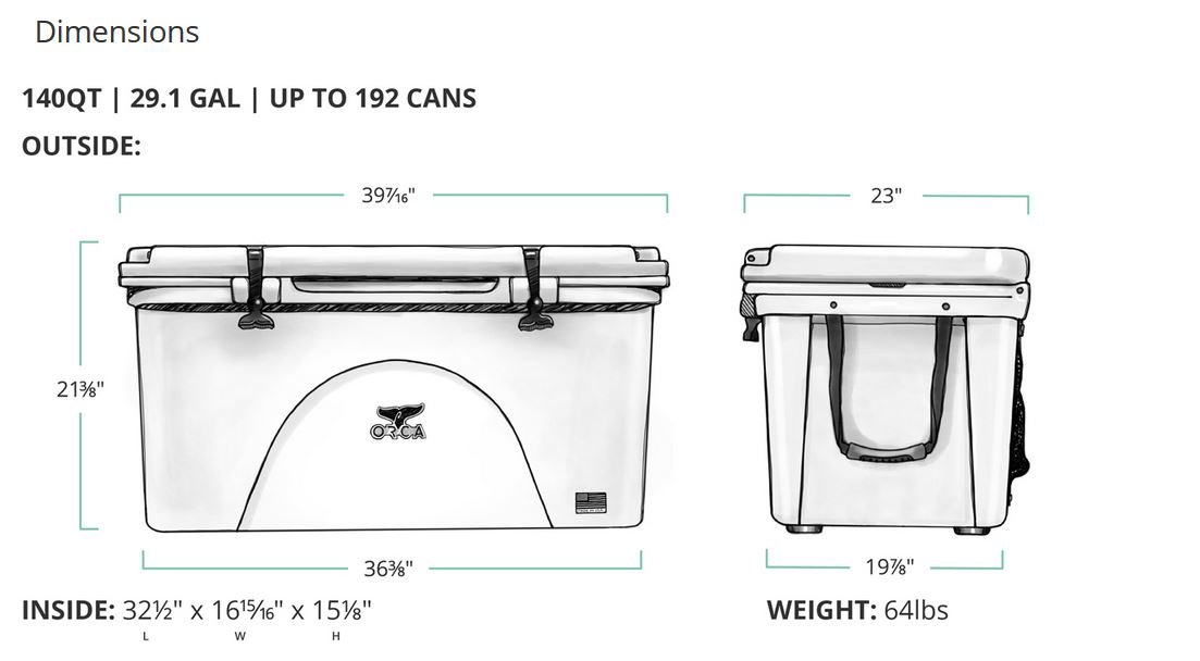 Amazon | オルカ ORCA Green 140 Cooler (ORCG140) キャンプ