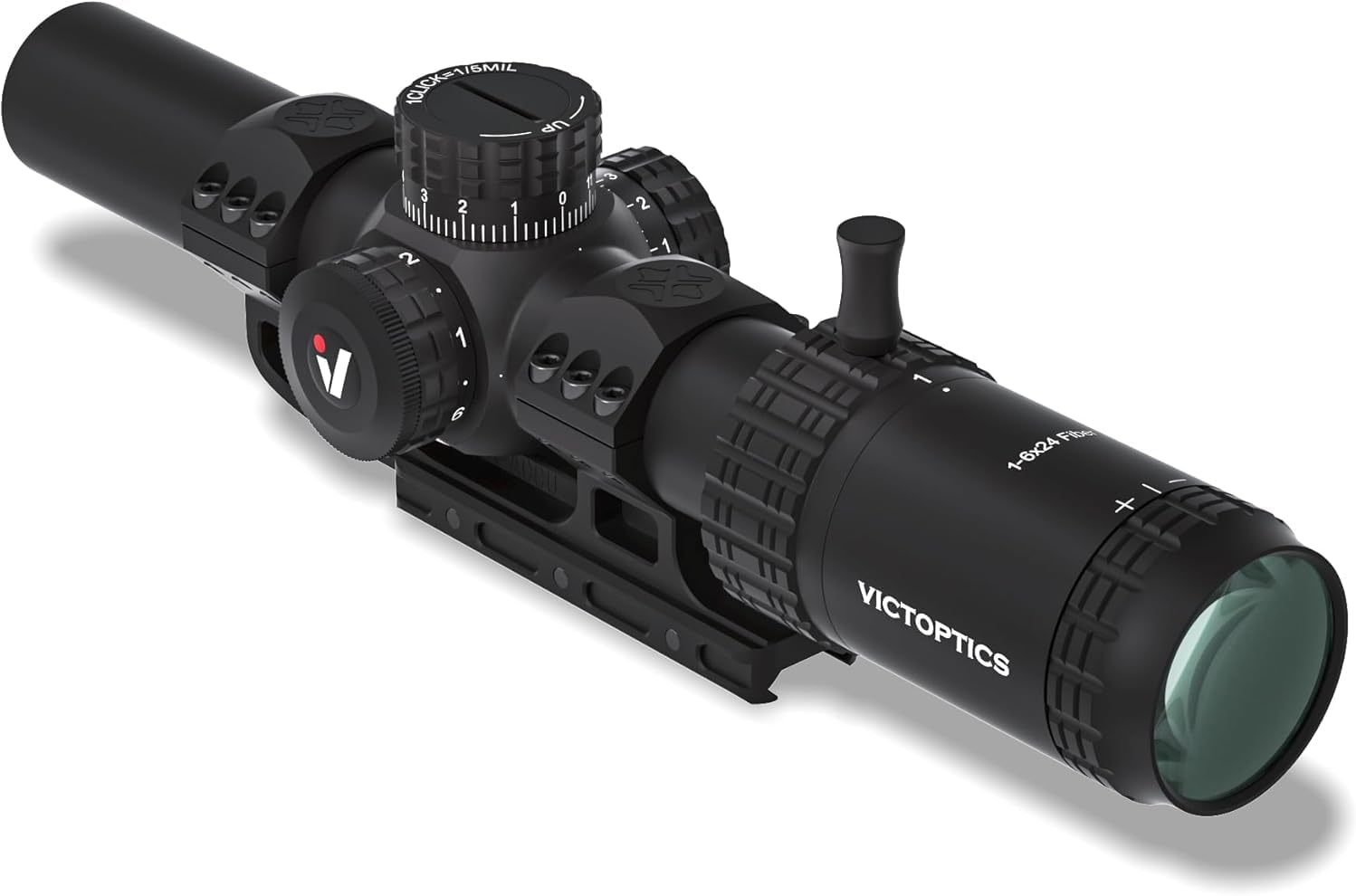 Vector Optics 1-6x24i LPVO Scope with 6 Red Levels & Zero Reset + 30mm Extended Picatinny Scope Mount