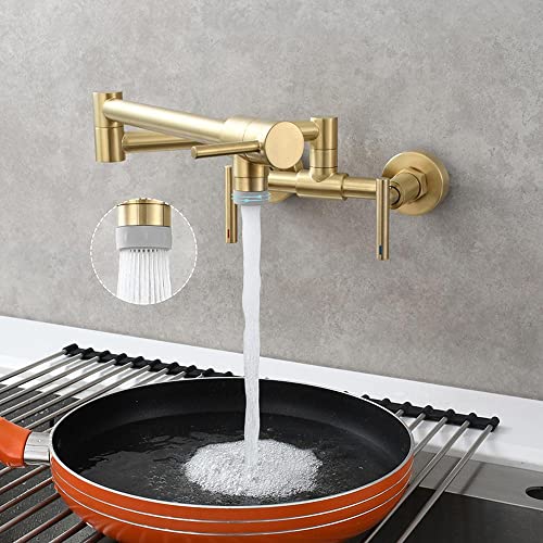 Robinet de cuisine mural pliable à double jet pour optimiser l'espace - 4