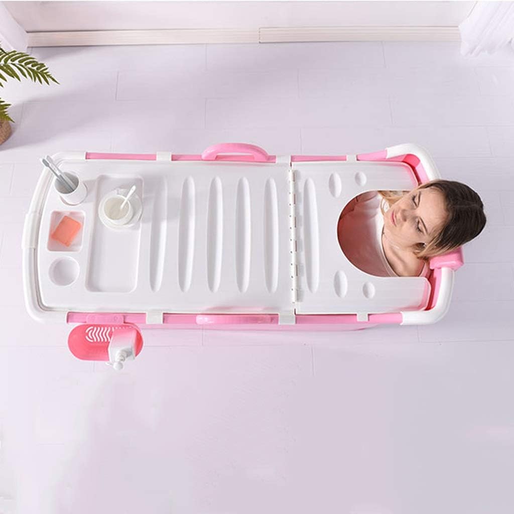 YXYH Grande Bañera Portátil del Hogar, Engrosada Plegable Barril del Baño for Adultos Multifuncional Ergonomía Bañera Piscina Moderno