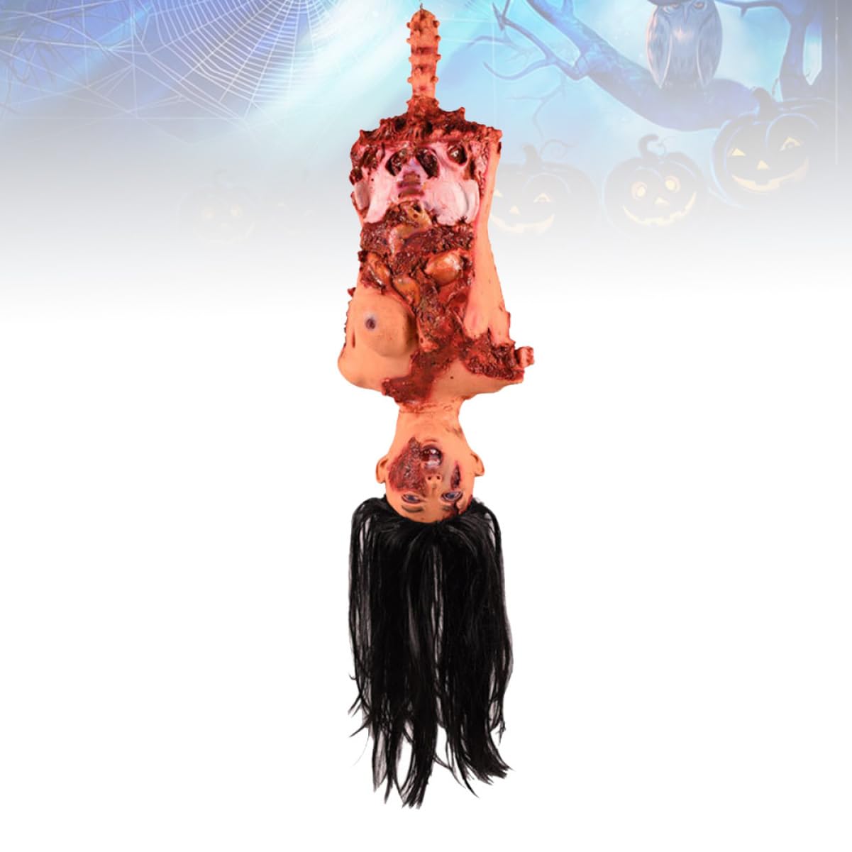 LABRIMP Hängende Gruselige Leiche Deko Halloween Horror Requisiten Körper für Spukhaus Praktische Scherzartikel für Halloween-feiern Freien