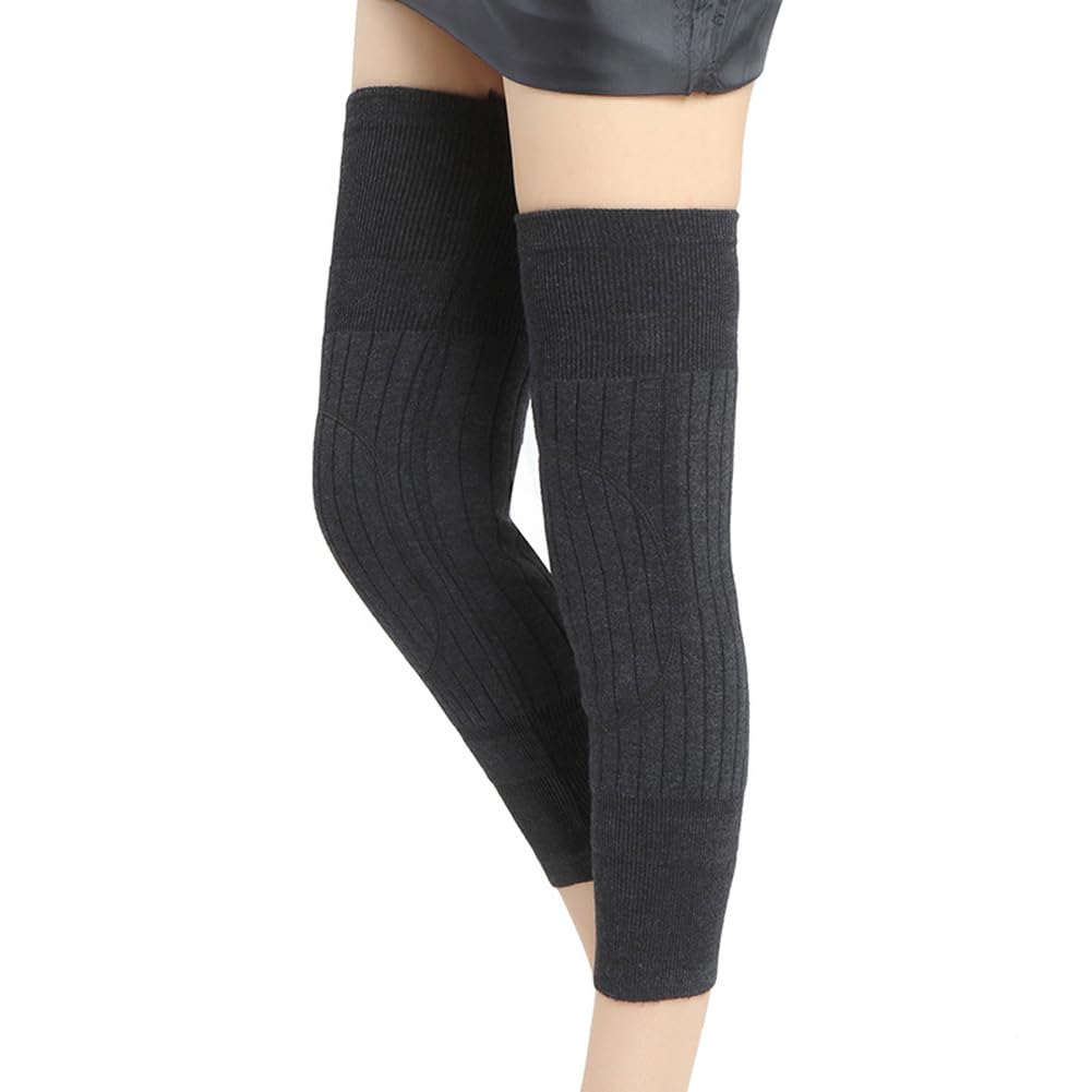 Elandy 1 Pair(2PCS) Unisex Adults Woolen Blend Winter Warming Knee Pads- Thciken Sponge Padding Sleeves Knee Brace Support Guards Protector(Grey) - Image 8