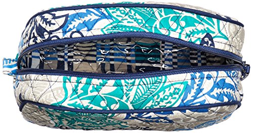 Vera Bradley Women's Organizer Signature Cotton Large Zip Cosmetic Makeup Bag, Katalina Pink, One Size - Image 6