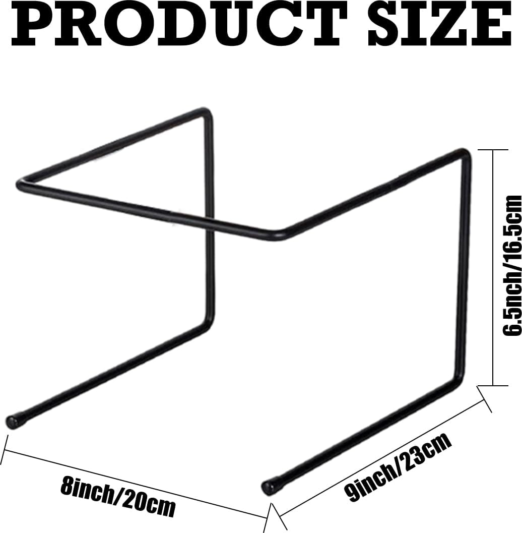 6 Pcs Black Metal Pizza Table Stands, Food Platter Tray and Display Rack, Food Platter Riser, Square Wire Holder for Party Wedding Restaurant Home Buffet Table Dessert Cheese Baking