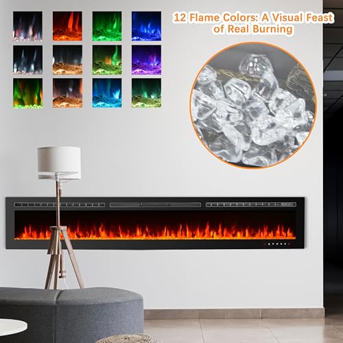 CharaVector Fireplace Logs and Crystals for Realistic Ambiance