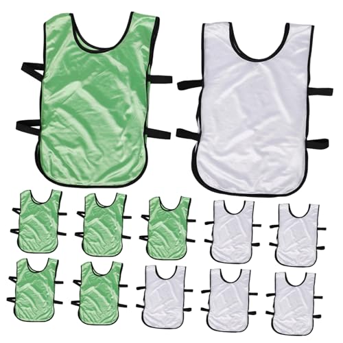 POPETPOP 12pcs Mesh Football Practice Vests for Adults Breathable and Comfortable Pinnies for Soccer and Basketball Training Stylish Team Uniforms Fluorescent