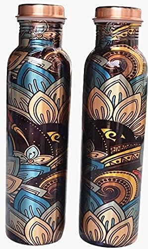 golden valley Pure Copper Bottle, Engraved & Antique Design,Combo Pack, 100% Pure Copper Bottle, Copper Bottles for Water 1 Liter, Copper Water Bottles -Pack of 2 (Peacock Prined) (B0D6N8LHJT) Amazon Price History, Amazon Price Tracker